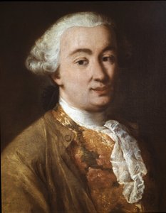 Carlo Goldoni olasz színházi író portréja, részlet (olaj, vászon