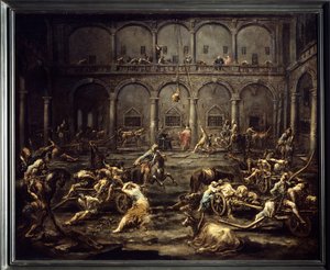 A galériák érkezése a genovai börtönbe Alessandro Magnasco (1667-1749) festménye 18. század V. 1,16x1,42 m Bordeaux, Szépművészeti Múzeum.