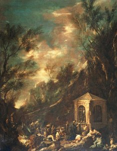 A zarándoklat jelenete, Alessandro Magnasco, Lissandrino (1667-1749) (festmény) alkotó: Alessandro Magnasco