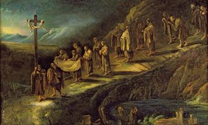 A Szent Lepel körmenete alkotó: Alessandro Magnasco