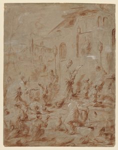 Hívek egy utcai szentélyben, 173040. alkotó: Alessandro Magnasco