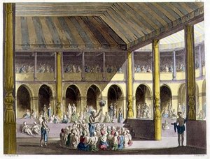 Brahminok énekelve dicsérik Ráma istent, az „Il costume antico e moderno...” című művéből, amelyet Giulio Ferrario (1767-1847) pub állított össze. Róma alkotó: Alessandro Sanquirico