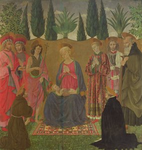Szűz és gyermek a szentekkel, 1455 körül (tempera a panelen)