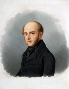 Szergej Ouvarov gróf (1786-1855), orosz államférfi portréja - Alekszandr Alekszejevics Vasziljevszkij (1794-1849) akvarell kartonon, 1840-es évek eleje - Szergej Szemionovics Uvarov gróf (1786-1855) portréja - Alekszand akvarell kartonon alkotó: Alexander Alexeyevich Vasilyevsky