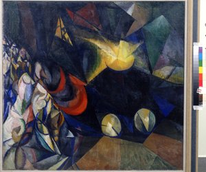 Gőzgép. Alekszandr Konstantinovics Bogomazov (1880-1930) festménye. Olajfestmény