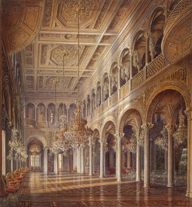 A Kis Remete belső terei, a Pavilon terem, XIX. század közepe. alkotó: Alexander Chrisophorovich Kolb