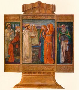Triptichon festett zománcokban: jelenetek Szent Patrik életéből, 1903 alkotó: Alexander Fisher