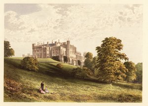 Lambton kastély, Durham megye, Anglia. ,1880 (metszet)