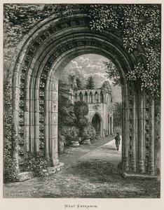 Dryburgh apátság, nyugati bejárat alkotó: Alexander Francis Lydon