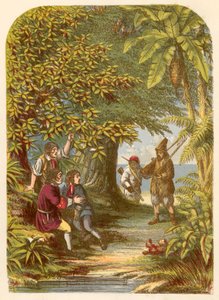 Robinson Crusoe meglepi a három angolt alkotó: Alexander Francis Lydon
