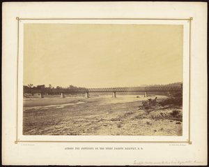 [Turnpike híd a Kaw folyón Wyandotte közelében, Kansas] alkotó: Alexander Gardner