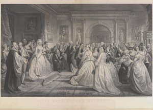 Alexander Hay Ritchie - A köztársasági udvar (Lady Washington fogadónapja) Daniel Huntington után