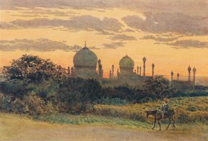 Naplemente Ibrahim Roza mögött, Bijapur, 1880 1905. alkotó: Alexander Henry Hallam Murray