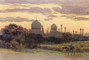 Naplemente az Ibrahim Roza mögött, Bijapur