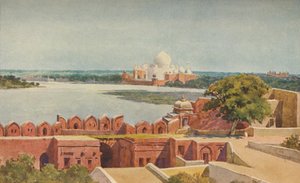 A Taj az erődből, Agra, 1880 1905. alkotó: Alexander Henry Hallam Murray