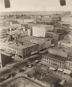 Kilátás északkeletre a chicagói bíróság kupolájából, 1858