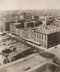 Kilátás északnyugatra a chicagói bíróság kupolájából, 1858-ban