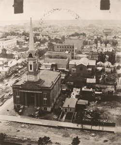 Kilátás délre a chicagói bíróság kupolájából, 1858