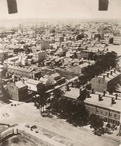 Kilátás délnyugati irányba a chicagói bíróság kupolájából, 1858-ban
