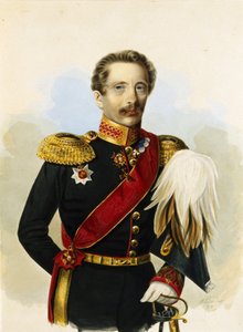 A doni kozák hadsereg atamánjának, Mihail Grigorjevics Khomutovnak portréja. Alekszandr Ivanovics Klunder (1802-1875) munkája, akvarell papíron