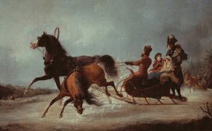 Erzsébet császárné szánkóban (olaj, vászon) alkotó: Alexander Ivanovich Sauerweid