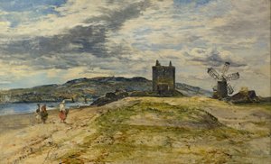Broughty kastély, 1860 körül (olaj, tábla)