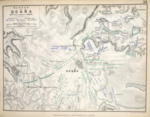 Az ocanai csata térképe, kiadó: William Blackwood and Sons, Edinburgh és London, 1848 (kézzel színezett metszet) alkotó: Alexander Keith Johnston