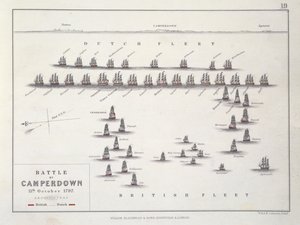 A camperdowni csata terve, 1797. október 11., 1830-as évek alkotó: Alexander Keith Johnston