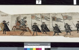 Részlet a The Huntly Funeral Procession-ból, amelyet állítólag 1. György, Huntly márquess obsquis-ihoz használták