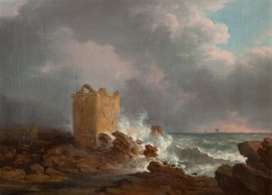 Broughty kastély vihar közben, 1810 körül (olaj, vászon)
