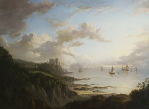 Culzean kastély északról Ailsa Craiggel, 1816 körül