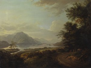 Loch Awe, Argyllshire, kb. 1785. alkotó: Alexander Nasmyth