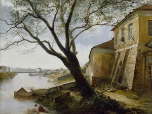 A Yauza folyó felett Moszkvában, 1860 alkotó: Alexander Pavlovich Popov