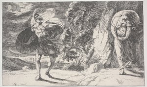 Fingal Encounters Carbon Carglass, első nyomtatás 1773 körül (rézkarc)