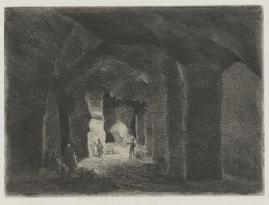 Földalatti alagútrendszer a maastrichti Sint Pietersbergben Pres de la Meuse, 11 Eaux-Fortes (sorozat címe)