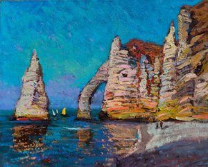 Étretat szikláinak tengeri boltíve alkotó: Alexander Shandor