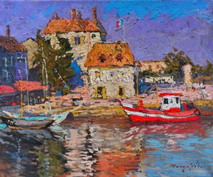 A Vibrant Boats kikötője alkotó: Alexander Shandor