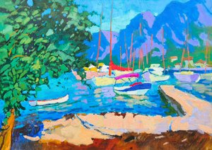 Élénk mediterrán kikötő