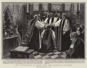 Gore kanonok felszentelése, kézrátétel alkotó: Alexander Stuart Boyd
