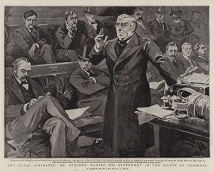 A haditengerészeti becslések, Goschen úr nyilatkozatot tesz az alsóházban alkotó: Alexander Stuart Boyd