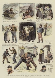 Homesh és Hamish története, figyelmeztetés a férjeknek és feleségeknek (chromolitho)
