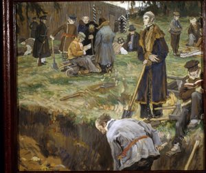 Az 1825. december 14-én szervezett puccskísérlet után a szibériai Chitába száműzetésre ítélt dekambristák (vagy dekambristák) (decembristák). Alekszandr Viktorovics (Alexander Viktor) Moravov (1878-1951) festménye