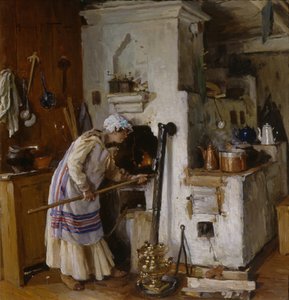 Egy új otthon mer. A kályhánál, 1918
