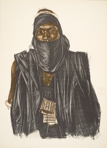 Mahoma, Songhai verseny (Ansongo), a Drawings and Paintings of Africa-ból, kivégezték a Citroen Center Africa expedíció során, a második Haardt Audouin-Dubreuil küldetés, kocsma. Párizs, 1927