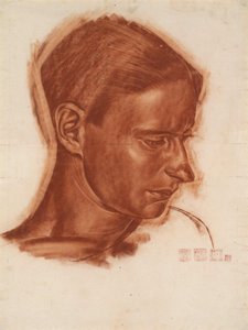 Vaszilij Shukhaev művész portréja 1887-1973, 1910-es évek vége