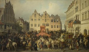 Riga hűséget esküdve Nagy Péternek, 1710, 1868