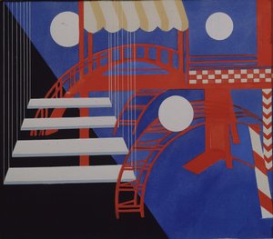Színpadterv Revü az Edition Décors de Théatre számára, 1927 alkotó: Alexandra Alexandrowna Exter