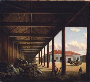 Stagecoach állomás alkotó: Alexandra Alexeyevna Venetsianova