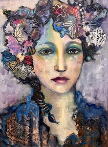 Texturált művészeti alkotás: nő alkotó: Alexandra Higgins