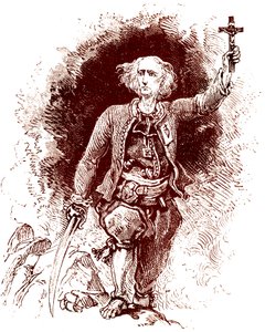Chouan pap. Royalista felkelés Bretagne-ban. 19. század vége (metszet) alkotó: Alexandre (1850 1888) Ferdinandus